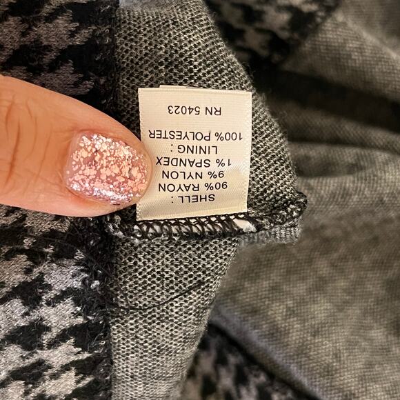 Banana Republic Women’s Black Gray Houndstooth Sheath Dress Size Medium - Picture 4 of 5